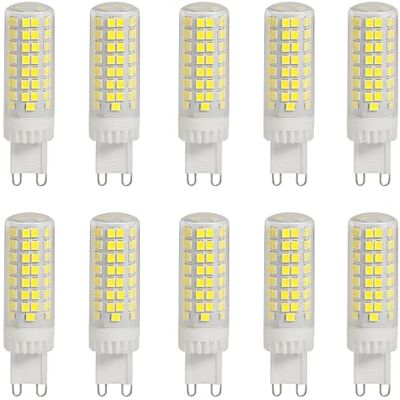 WULUN G9 Ledlampen, 7 W, koudwit, 6500 K, energiebesparend 700 lm, niet dimbaar, flikkervrij, komt overeen met 70 W halogeenlampen, 10 stuks WULUN G9 Ledlampen, 7 W, koudwit, 6500 K, energiebesparend 700 lm, niet dimbaar, flikkervrij, komt overeen met 70 W halogeenlampen, 10 stuks
