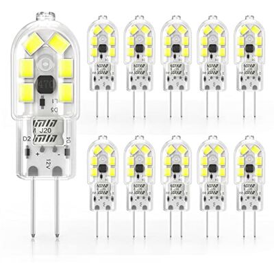 Cxyemt Ledlampen, G4, 2 W, komt overeen met 20 W halogeen, koud wit licht, 6000 K, AC/DC 12 V, energiebesparende lamp, niet dimbaar, flikkervrij, 10 stuks Cxyemt Ledlampen, G4, 2 W, komt overeen met 20 W halogeen, koud wit licht, 6000 K, AC/DC 12 V, energiebesparende lamp, niet dimbaar, flikkervrij, 10 stuks
