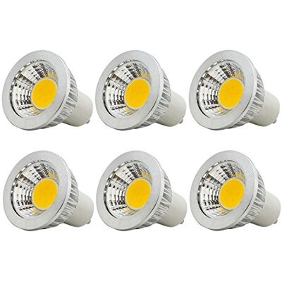 Garselis 6 stuks, GU10 3 W/210 lm COB-lamp, warm wit 2700 K, komt overeen met halogeenlamp 20 W, ø50 x 60, 90 graden, stralingshoek, AC 85-265 V Garselis 6 stuks, GU10 3 W/210 lm COB-lamp, warm wit 2700 K, komt overeen met halogeenlamp 20 W, ø50 x 60, 90 graden, stralingshoek, AC 85-265 V