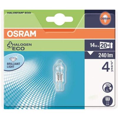 OSRAM Superstar 2000 G4 halogeenlampen, 7 W, komt overeen met 10 W, 95 lm, dimbaar, 2700 K, 12 V, transparant, 6 stuks OSRAM Superstar 2000 G4 halogeenlampen, 7 W, komt overeen met 10 W, 95 lm, dimbaar, 2700 K, 12 V, transparant, 6 stuks