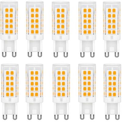 WULUN G9 3 W ledlampen warm wit 2700 K, niet dimbaar, komt overeen met 30 W halogeenlampen, G9 led-hoornlampen, voor thuisverlichting, flikkervrij, AC 220-240 V, 10 stuks WULUN G9 3 W ledlampen warm wit 2700 K, niet dimbaar, komt overeen met 30 W halogeenlampen, G9 led-hoornlampen, voor thuisverlichting, flikkervrij, AC 220-240 V, 10 stuks