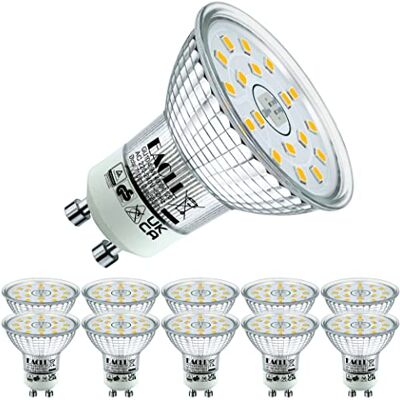 EACLL GU10 LED Lamp Neutraal Wit, 5W Gelijk aan 75W Halogeenlampen, 10-pack , 4000K 585lm AC 230V Geen Flikkering Verlichting, Stralingshoek 120° LED-Spots, Niet Dimbaar Reflectorlamp EACLL GU10 LED Lamp Neutraal Wit, 5W Gelijk aan 75W Halogeenlampen, 10-pack , 4000K 585lm AC 230V Geen Flikkering Verlichting, Stralingshoek 120° LED-Spots, Niet Dimbaar Reflectorlamp