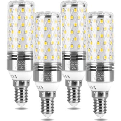Vicloon Ledlampen, E14, 10 W, 4 stuks komt overeen met halogeen, 1300 lm, 360 graden, niet dimbaar, AC 175-265 V, 3000 K Vicloon Ledlampen, E14, 10 W, 4 stuks komt overeen met halogeen, 1300 lm, 360 graden, niet dimbaar, AC 175-265 V, 3000 K