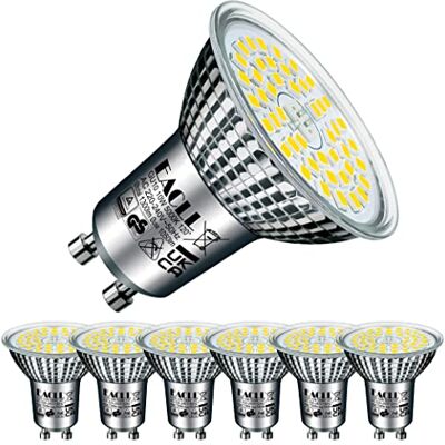 EACLL GU10 LED Lamp Daglicht Wit, 10W Gelijk aan 140W Halogeenlampen, 6-pack , 5000K 1050lm AC 230V Geen Flikkering Energiezuinige Verlichting, Stralingshoek 120° Spots, Niet Dimbaar Reflectorlamp EACLL GU10 LED Lamp Daglicht Wit, 10W Gelijk aan 140W Halogeenlampen, 6-pack , 5000K 1050lm AC 230V Geen Flikkering Energiezuinige Verlichting, Stralingshoek 120° Spots, Niet Dimbaar Reflectorlamp