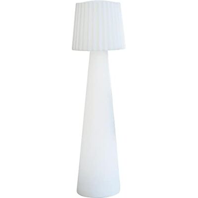 Lumisky Draadloze design vloerlamp LED meerkleurige gegolfde lampenkap dimbaar LADY H110 cm met afstandsbediening Zwart Lumisky Draadloze design vloerlamp LED meerkleurige gegolfde lampenkap dimbaar LADY H110 cm met afstandsbediening Zwart