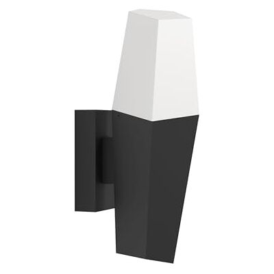 EGLO Farindola buitenwandlamp, gevellamp met opverlichting (uplight), buitenlamp in fakkelvorm, zwart metaal, E27 fitting, IP44 EGLO Farindola buitenwandlamp, gevellamp met opverlichting (uplight), buitenlamp in fakkelvorm, zwart metaal, E27 fitting, IP44
