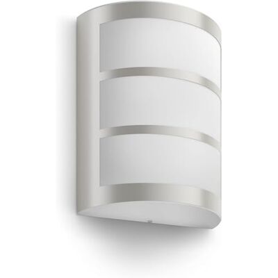 Philips Python Buitenwandlamp Roestvrij staal 6 W Warmwit licht Spatwaterdicht Geïntegreerde LED-lamp Philips Python Buitenwandlamp Roestvrij staal 6 W Warmwit licht Spatwaterdicht Geïntegreerde LED-lamp