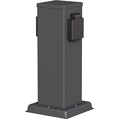 ledscom.de Tuincontactdoos POLLY voor buiten, IP44, 2-voudig, antraciet, vierkant, 27 cm ledscom.de Tuincontactdoos POLLY voor buiten, IP44, 2-voudig, antraciet, vierkant, 27 cm
