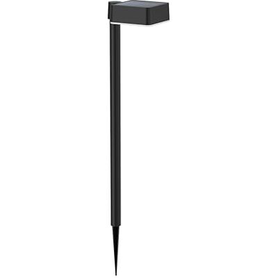 Philips Vynce sokkellamp op zonne-energie, vierkant, 1,5 W, 2700 K, zwart, IP44 weerbestendig Philips Vynce sokkellamp op zonne-energie, vierkant, 1,5 W, 2700 K, zwart, IP44 weerbestendig