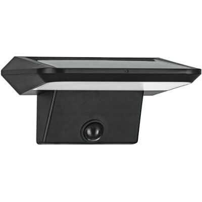 EGLO Led-wandlamp buiten Porrassa, buitenlamp op zonne-energie met bewegingsmelder en dempingssensor, buitenlamp op zonne-energie van zwart kunststof, IP44 EGLO Led-wandlamp buiten Porrassa, buitenlamp op zonne-energie met bewegingsmelder en dempingssensor, buitenlamp op zonne-energie van zwart kunststof, IP44