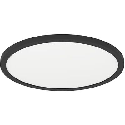 EGLO Minerario Led-plafondlamp voor buiten, plafondlamp voor balkon terras, buitenlamp van kunststof, zwart, IP54, warmwit, Ø 39 cm EGLO Minerario Led-plafondlamp voor buiten, plafondlamp voor balkon terras, buitenlamp van kunststof, zwart, IP54, warmwit, Ø 39 cm