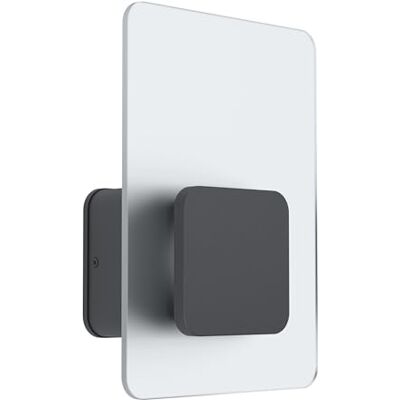 EGLO EREDITA wandlamp roestvrij staal kunststof antraciet / glas wit gesatineerd L 18 10,5 H 26cm IP44 3000K luminaire extérieur en acier inoxydable, plastique anthracite, verre satiné blanc, lampe extérieure lumière chaude, IP44 EGLO EREDITA wandlamp roestvrij staal kunststof antraciet / glas wit gesatineerd L 18 10,5 H 26cm IP44 3000K luminaire extérieur en acier inoxydable, plastique anthracite, verre satiné blanc, lampe extérieure lumière chaude, IP44