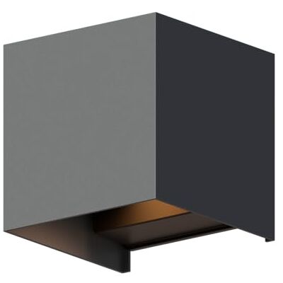 CALEX Led-wandlamp, kubus, buitenverlichting, antraciet, bidirectioneel, 7 W, warm wit licht, verstelbare lichtstraal CALEX Led-wandlamp, kubus, buitenverlichting, antraciet, bidirectioneel, 7 W, warm wit licht, verstelbare lichtstraal
