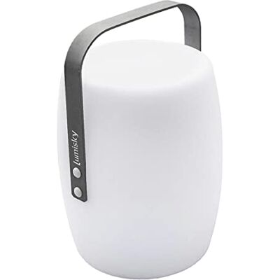 Lumisky Lucy Rock Draadloze lantaarn met aluminium handgreep, warmwit/wit, dimbaar, H31 cm Lumisky Lucy Rock Draadloze lantaarn met aluminium handgreep, warmwit/wit, dimbaar, H31 cm
