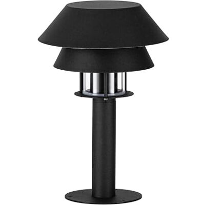 EGLO Chiappera, lichtbalk voor buiten, padverlichting Tuin en terras, buitenlamp van zwart metaal en helder glas, zuillamp met E27-fitting, IP65 EGLO Chiappera, lichtbalk voor buiten, padverlichting Tuin en terras, buitenlamp van zwart metaal en helder glas, zuillamp met E27-fitting, IP65
