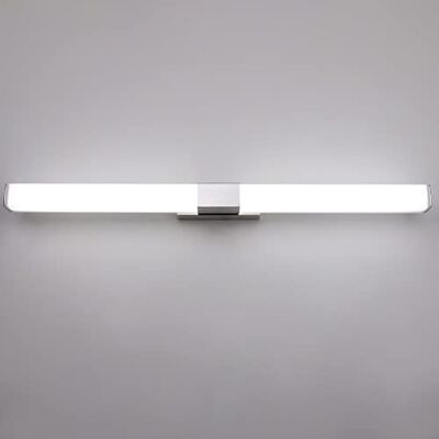 Klighten Spiegellamp voor badkamer, 80 cm, 16 W, koudwit, 5500 K, 1360 lumen, IP44, waterdicht, moderne wandlamp, roestvrij staal en acryl Klighten Spiegellamp voor badkamer, 80 cm, 16 W, koudwit, 5500 K, 1360 lumen, IP44, waterdicht, moderne wandlamp, roestvrij staal en acryl