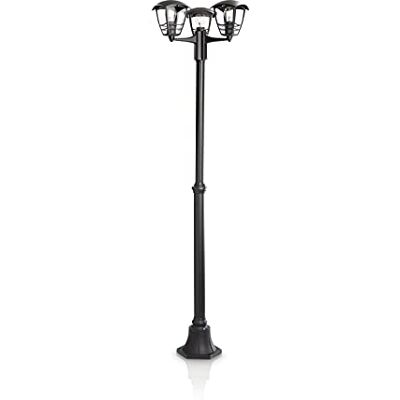 Philips Creek Buitenlantaarn Buitenlamp IP44 E27 Fitting Excl. Lamp Combineer met een Filament LED Lamp voor het Mooiste Lichteffect Groot Zwart Philips Creek Buitenlantaarn Buitenlamp IP44 E27 Fitting Excl. Lamp Combineer met een Filament LED Lamp voor het Mooiste Lichteffect Groot Zwart