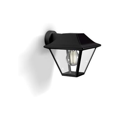 Philips Alpenglow Buiten Wandlantaarn Zwart E27 Spatwaterdicht Exclusief lichtbron Philips Alpenglow Buiten Wandlantaarn Zwart E27 Spatwaterdicht Exclusief lichtbron