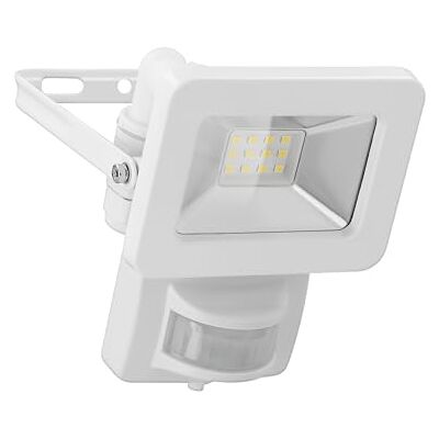 goobay 53878 Led-schijnwerper met bewegingsmelder buiten, 10 W, PIR-sensor, IP44, neutraal wit licht, 850 lm, wandmontage, tuinspot, wit goobay 53878 Led-schijnwerper met bewegingsmelder buiten, 10 W, PIR-sensor, IP44, neutraal wit licht, 850 lm, wandmontage, tuinspot, wit