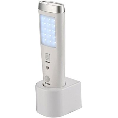 Nutrioli Life Oplaadbare 15+5 ledlamp, met sensor, noodfunctie + zaklamp, met laadstation Nutrioli Life Oplaadbare 15+5 ledlamp, met sensor, noodfunctie + zaklamp, met laadstation