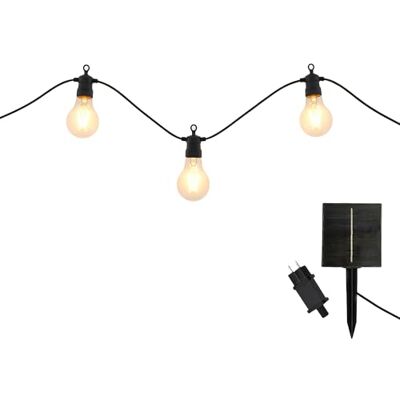 Lumisky Lichtsnoer voor buiten, aansluitbaar, 10 transparante bollen, warmwit, PARTY CLEAR HYBRID, 7,50 m, zonne-energie en netvoeding Lumisky Lichtsnoer voor buiten, aansluitbaar, 10 transparante bollen, warmwit, PARTY CLEAR HYBRID, 7,50 m, zonne-energie en netvoeding
