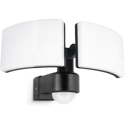 SSC-LUXon NORSU Led-wandlamp voor buiten, 2 draaibare vlammen, zwart, led-spot met bewegingsmelder, veilig buitenlicht, IP65, 4000 K, 40 W SSC-LUXon NORSU Led-wandlamp voor buiten, 2 draaibare vlammen, zwart, led-spot met bewegingsmelder, veilig buitenlicht, IP65, 4000 K, 40 W