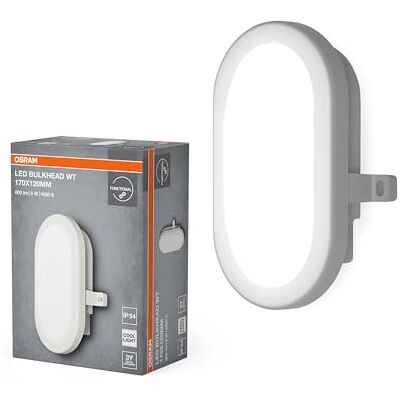 OSRAM Led-wandlamp, 6 W, scheidingswand, 4000 K, 420 lm, IP54, IK06, schokbestendig, behuizing van wit polycarbonaat, stralingshoek 120 graden, voor kelders en garages OSRAM Led-wandlamp, 6 W, scheidingswand, 4000 K, 420 lm, IP54, IK06, schokbestendig, behuizing van wit polycarbonaat, stralingshoek 120 graden, voor kelders en garages