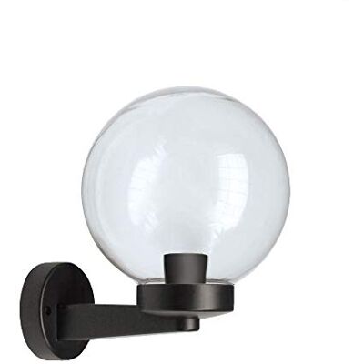 Velamp Wandlamp met buitenbol van PMMA, 200 mm, E27-fitting, transparant Velamp Wandlamp met buitenbol van PMMA, 200 mm, E27-fitting, transparant
