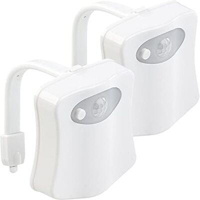 Lunartec 2 stuks LED toiletlampen met licht- en bewegingsmelder Lunartec 2 stuks LED toiletlampen met licht- en bewegingsmelder