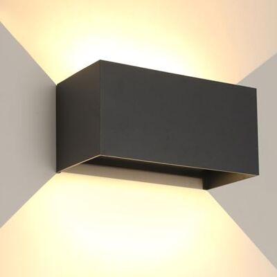 FUPE 25 W led-wandlamp voor buiten/binnen, wandlamp, IP65, modern, aluminium, zwart, 3000 K, warmwit, wandlamp voor wandlicht, instelbare lichthoek FUPE 25 W led-wandlamp voor buiten/binnen, wandlamp, IP65, modern, aluminium, zwart, 3000 K, warmwit, wandlamp voor wandlicht, instelbare lichthoek