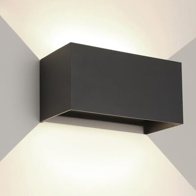 FUPE 25 W led-wandlamp voor binnen en buiten, IP65, waterdicht, modern, aluminium, zwart, 4000 K, natuurlijk wit, wandlamp met instelbare lichthoek FUPE 25 W led-wandlamp voor binnen en buiten, IP65, waterdicht, modern, aluminium, zwart, 4000 K, natuurlijk wit, wandlamp met instelbare lichthoek