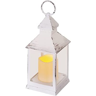 EMOS Antieke lantaarn met led-kaars, vintage design en vlameffect, IP20 voor binnen, werkt op batterijen (3 x AAA), 10.000 uur, warmwitte lichtkleur, timerfunctie 6 EMOS Antieke lantaarn met led-kaars, vintage design en vlameffect, IP20 voor binnen, werkt op batterijen (3 x AAA), 10.000 uur, warmwitte lichtkleur, timerfunctie 6