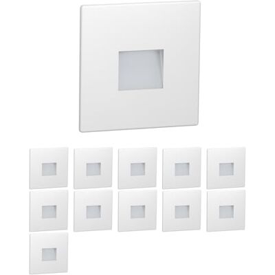 ledscom.de LED trapverlichting/trapverlichting FOW voor binnen en buiten, downlight, hoekig, 85 x 85mm, koel wit, 12 st. ledscom.de LED trapverlichting/trapverlichting FOW voor binnen en buiten, downlight, hoekig, 85 x 85mm, koel wit, 12 st.