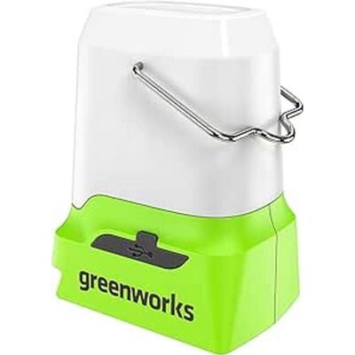 Greenworks G24LA500 lantaarn en campinglamp met ophanghaak, 500 lumen, 3 helderheidsinstellingen, USB- en type C-uitgangen zonder batterij of oplader 24 V Greenworks G24LA500 lantaarn en campinglamp met ophanghaak, 500 lumen, 3 helderheidsinstellingen, USB- en type C-uitgangen zonder batterij of oplader 24 V
