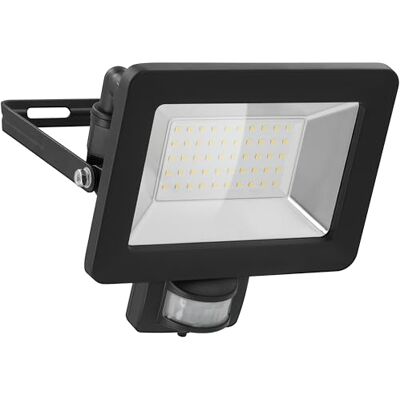 goobay 53883 Led-schijnwerper met bewegingsmelder voor buiten, 50 W/PIR-sensor, IP44, neutraal wit licht, 4250 lm/led-schijnwerper voor wandmontage, tuinspot, zwart goobay 53883 Led-schijnwerper met bewegingsmelder voor buiten, 50 W/PIR-sensor, IP44, neutraal wit licht, 4250 lm/led-schijnwerper voor wandmontage, tuinspot, zwart