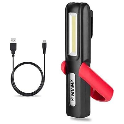 Velamp IR471 2-in-1 werklamp, oplaadbaar: COB-lantaarn, 3 W, hoge kracht. multifunctioneel. met magneet en haak, kunststof, rood Velamp IR471 2-in-1 werklamp, oplaadbaar: COB-lantaarn, 3 W, hoge kracht. multifunctioneel. met magneet en haak, kunststof, rood