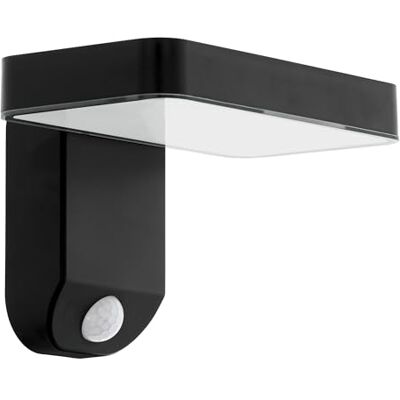 EGLO LED buitenlamp Pastion, 1-vlammige buitenlamp met bewegingsmelder, solarwandlamp van kunststof in zwart, warm wit, hoekmontage mogelijk EGLO LED buitenlamp Pastion, 1-vlammige buitenlamp met bewegingsmelder, solarwandlamp van kunststof in zwart, warm wit, hoekmontage mogelijk