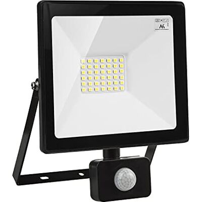 Maclean MCE630 led-schijnwerper met bewegingsmelder PIR 30W 2400lm buitenverlichting dun IP44 spatwaterdicht 30 W warm wit 3000K Maclean MCE630 led-schijnwerper met bewegingsmelder PIR 30W 2400lm buitenverlichting dun IP44 spatwaterdicht 30 W warm wit 3000K