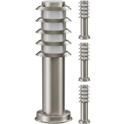 ledscom.de 4 stuks padlamp/aansluitlamp/tuinlamp PORU voor buiten, IP44, rooster, 39 cm, roestvrij staal, 1 x E27 max. 40 W. ledscom.de 4 stuks padlamp/aansluitlamp/tuinlamp PORU voor buiten, IP44, rooster, 39 cm, roestvrij staal, 1 x E27 max. 40 W.