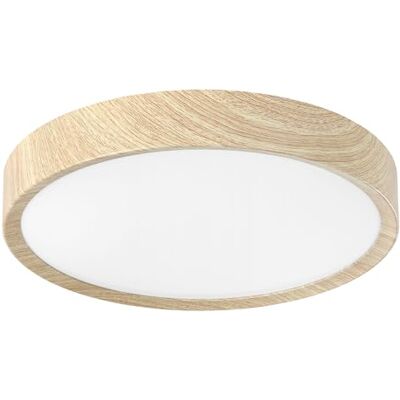 EGLO LED Musurita Buitenplafondlamp, buitenlamp voor muur en plafond, plafondlamp van metaal in houtimitatie, warm wit, IP44, ø 34 cm EGLO LED Musurita Buitenplafondlamp, buitenlamp voor muur en plafond, plafondlamp van metaal in houtimitatie, warm wit, IP44, ø 34 cm