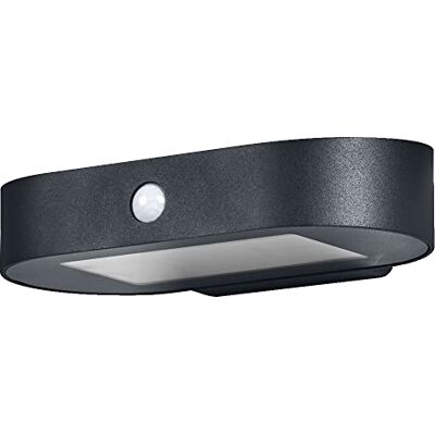 LEDVANCE ENDURA Style kleine ovale zonne-wandlamp, warmwit licht (3000 K), geïntegreerde sensor, zonder stroom, looptijd: 30 minuten 60 seconden in PIR-modus, beschermingsklasse IP44, zwart LEDVANCE ENDURA Style kleine ovale zonne-wandlamp, warmwit licht (3000 K), geïntegreerde sensor, zonder stroom, looptijd: 30 minuten 60 seconden in PIR-modus, beschermingsklasse IP44, zwart