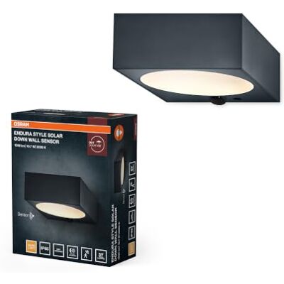 OSRAM ENDURA STIJL SOLAR BRIGHT SENSOR Wall Down IP54 Donkergrijs OSRAM ENDURA STIJL SOLAR BRIGHT SENSOR Wall Down IP54 Donkergrijs