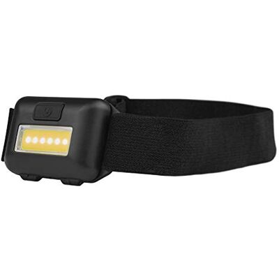 EMOS Mini lampe frontale pour enfant avec 40 lampes LED COB avec luminosité 110 lm, 15 m et 3 modes de lumière, couleur noire EMOS Mini lampe frontale pour enfant avec 40 lampes LED COB avec luminosité 110 lm, 15 m et 3 modes de lumière, couleur noire