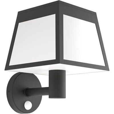 EGLO Altilia led-buitenwandlamp, krachtige zonnelamp met bewegingsmelder, buitenwandverlichting van kunststof, zwart/wit, IP44 EGLO Altilia led-buitenwandlamp, krachtige zonnelamp met bewegingsmelder, buitenwandverlichting van kunststof, zwart/wit, IP44