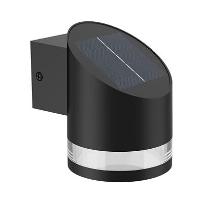 Philips Fyve buitenwandlamp op zonne-energie, 1,5 W, 2700 K, zwart, weerbestendig IP44 Philips Fyve buitenwandlamp op zonne-energie, 1,5 W, 2700 K, zwart, weerbestendig IP44