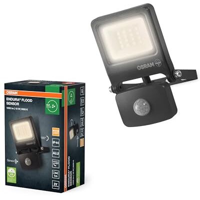 OSRAM ENDURA FLOOD Led-schijnwerper, pc, 10 W, met sensor, warmwit, 3000 K, 1000 lumen, bewegingsmelder, IP44, schemeringssensor 2-1000 lux OSRAM ENDURA FLOOD Led-schijnwerper, pc, 10 W, met sensor, warmwit, 3000 K, 1000 lumen, bewegingsmelder, IP44, schemeringssensor 2-1000 lux