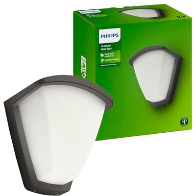 Philips Kiskadee Buitenwandlamp Antraciet 42 W E27-fitting Spatwaterdicht Exclusief lichtbron Philips Kiskadee Buitenwandlamp Antraciet 42 W E27-fitting Spatwaterdicht Exclusief lichtbron