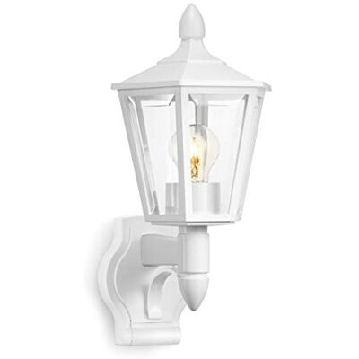 Steinel Buitenlamp L 15 wit, klassieke buitenlamp, lantaarn, max. 60 W, E27, buitenlamp zonder bewegingsmelder 069186 Steinel Buitenlamp L 15 wit, klassieke buitenlamp, lantaarn, max. 60 W, E27, buitenlamp zonder bewegingsmelder 069186
