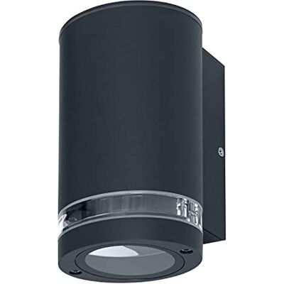 LEDVANCE Led-wandlamp voor 1 GU10-lamp, buitendesign, voor indirecte verlichting, 1 kant, met transparante ring, aluminium, donkergrijs, ENDURA BEAM GAP Wall Down GU10 LEDVANCE Led-wandlamp voor 1 GU10-lamp, buitendesign, voor indirecte verlichting, 1 kant, met transparante ring, aluminium, donkergrijs, ENDURA BEAM GAP Wall Down GU10