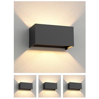 ledscom.de 4 stuks CUBEL wandlamp voor buiten, IP65, up/downlight, antraciet mat, rechthoekig, 2 x G9 max. 10 W ledscom.de 4 stuks CUBEL wandlamp voor buiten, IP65, up/downlight, antraciet mat, rechthoekig, 2 x G9 max. 10 W